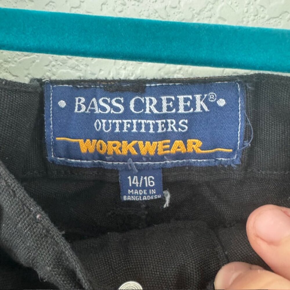 Bass Creek Workwear Pants Womens 14/16 Black Carpenter Utility Elastic Back - Picture 8 of 10